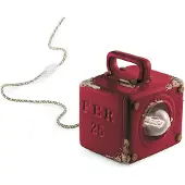 FERROLUCE Handbemalte Tischlampe im Vintage-Design, aus Eisen und Keramik, Industrial TA - Bordeaux