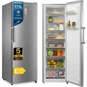 Heinner HFF-M272NFCXE++ Gefrierschrank 272L, No Frost, Convertible Kühl-/Gefrierfunktion, LED, Silber