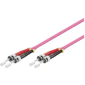 Alcasa electronik LWL Duplex Patchkabel OM4, ST/ST, LSZH, 0,5m, violett
