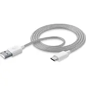 Cellularline Stylecolor Cable 100cm - USB-C, 1 m, USB A, Weiß