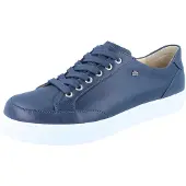 Finn Comfort Brandon Herren Sneaker blau Glattleder - Größe: UK 9