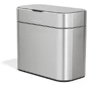 Simplehuman CW1645 4 Liter, Kompost-Caddy, Komposteimer für Küche mit Deckel, ge