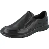 Ecco Slipper Irving Herren Patent Black-Schuhgröße 48