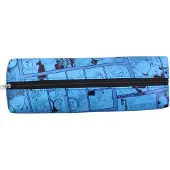 Uchiwa - Megumi To Tsugumi Bleistift Vignette Blau - Größe 21 x 6 x 4 cm, blau,