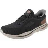 SKECHERS Slip-ins Herren Slipper schwarz Textil - Größe: 42