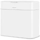 Simplehuman Kompostbehälter, Abnehmbarer und Aufsatzbehälter, 4 Liter, Weiß