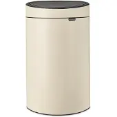 Brabantia Touch Bin New, 40 l, Rund, Beige, Manuell, Belgien, 435 mm
