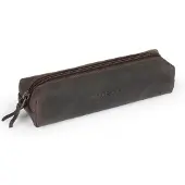 OEM Ledertasche mit Reißverschluss für Schrein und Kosmetik, braun