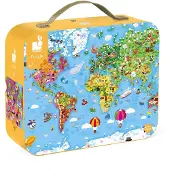 Janod - PUZZLE WELTKARTE GROß - 300 TEILE