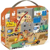 Janod Puzzle im Koffer Gebä ude 36 Puppen