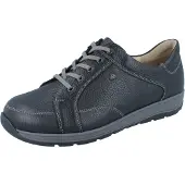 Finn Comfort Saragossa Herren Schnürhalbschuhe schwarz Leder - Größe: UK 12