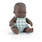 Miniland Afrikanische Babypuppe 21 Cm Grün Kinder Grün One Size