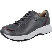 Finn Comfort FINNCO Piccadilly Damen Halbschuhe grau rot Glattleder - Größe: UK 5