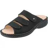 Finn Comfort Hellas Damen Pantolette schwarz genarbtes Glattleder - Größe: 38