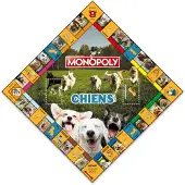 Winning Moves - Monopoly Hunde - Gesellschaftsspiel - Brettspiel - Französische Version
