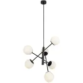 Rabalux 72194 Pendelleuchten Meduza E14 6x MAX 20 Metall Glas mattschwarz
