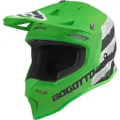 Bogotto V337 Wild-Ride Grün Schwarz Weiß Motocross Helm Größe XL