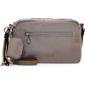 Tamaris Umhängetasche "Umhängetasche TAS Maggie", Damen, Gr. B/H/T: 27cm x 18cm x 10cm 0, grau (taupe 900), Polyester, Taschen Umhängetasche