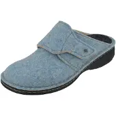 Finn Comfort Goms Damen Hausschuhe Clog hellblau Filz - Größe: 37