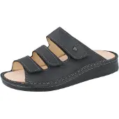 Finn Comfort Mataro Herren Pantolette blau schwarz gefettetes Nubukleder - Größe: 41