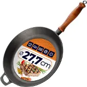 Kadax Gusseisenpfanne, Feuerpfanne, Induktion und Backöfen Bratpfanne, Steakpfanne aus Gusseisen