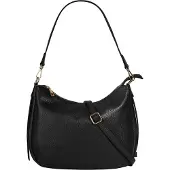 Cluty Umhängetasche "Damen echt Leder, Made in Italy", Damen, Gr. B/H/T: 31cm x 24cm x 7cm onesize, schwarz, Leder, leicht glänzend, unifarben, Taschen Umhängetasche, echt Leder, Made in Italy