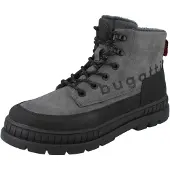 Bugatti Herren Schnürstiefel dunkelgrau Kunstleder - Größe: 41