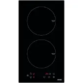 MPM 30-IM-06, Schwarz, Integriert, 52 cm, Zonen-Induktionskochfeld, Glas, 2 Zone(n)