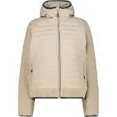 CMP Woman Jacket Hybrid Fix Hood Kaki Kaki 44