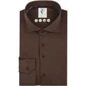 R2 Hemd Knitted Dobby Brown