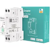 Sonoff Basic DIN-Schiene (BASIC-1GSP) – WLAN-Smarter Schalter für Hutschiene, Matter-kompatible Smart-Home-Steuerung, 32A für Verteilerkästen, kompatibel mit Alexa, Google Home und Home Assistant