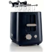 Ariete 157 Breakfast 2-Schlitz-Toaster mit Edelstahlzangen, dunkelblau