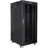 Lanberg FF01-8027-12BL, Freistehendes Gestell, 27U, 1200 kg, Ablageschienen, 106,5 kg, Schwarz