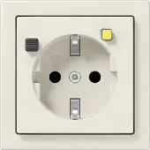 JUNG LS5520.30 FI-SCHUKO-Steckdose (RCD) 30 mA, Serie LS, weiß (ivory) LS552030 LS 5520.30