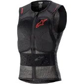 Alpinestars 6508123-009-XL, Männlich, Motorrad-Weste, Schwarz, Rot, Transparent, XL