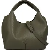 Bugatti Shopper "Damen ZOE", Damen, Gr. B/H/T: 48cm x 25cm x 16cm onesize, oliv, Polyurethan (PU), leicht glänzend, unifarben, Taschen Shopper