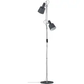 Paulmann LED Stehlampe "Haldar", grau (dunkelgrau, chromfarben), 2, H: 152cm, 1 Stk., Leuchten, E14, LED Stehlampe