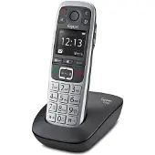 Gigaset E560, Analoges/DECT-Telefon, Kabelloses Mobilteil, 150 Eintragungen, Schwarz, Silber