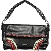 Desigual Stylische Damenhandtasche Schwarz mit Schulter- und Trageriemen