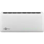 Goobay 8-Port Gigabit Ethernet Netzwerk-Switch - 8x RJ45-Buchsen, Autonegotiation, 1000 Mbit/s