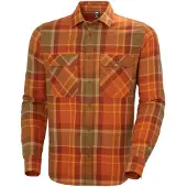 Helly Hansen für Herren. 62731 Lokka Flanellhemd orange (L), Lässig, Baumwolle, Langarm