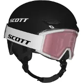 SCOTT Kinder Skihelm + Skibrille Keeper 2, Shield Junior, Blau/Grau, Schwarz, S