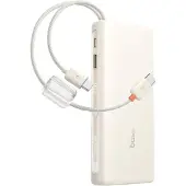 Baseus Externe -Akku 20000 mAh 100W mit integrierten USB-C-Kabeln, schwarz