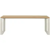 Ebuy24 Martinus Gartentisch 210x100 cm Teak-Nachbildung.