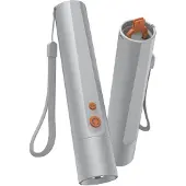 Hama LED Taschenlampe "LED-Taschenlampe, Batterie, Aluminium, 4 Modi + SOS", silber (silberfarben), Mobilleuchten, stromsparend, robust, LED Taschenlampe