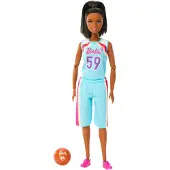 Barbie Made to Move Basketballspielerin-Puppe und Accessoires, brünette Puppe mit Sportdress und Ball, Modepuppe, Weiblich, 3 Jahr(e), Mädchen, 300 mm, Mehrfarbig