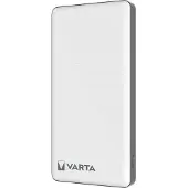 Varta Energy Powerbank 10000 mAh (schlank, 3 Ports: 2x USB C PD, 1x USB A QC), 20W max. Ausgangsleistung, inkl. USB C Ladekabel, weiß, 10000 mAh, Lithium Polymer (LiPo), 3,7 V, Schwarz, Weiß