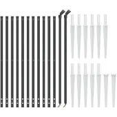 vidaXL Maschendrahtzaun mit Bodenhülsen Anthrazit 1,1x25 m