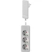 Gebro Pharma Gmbh Steckdosenleiste 104556, 3-fach, mit Flachstecker SmartPlug, weiß