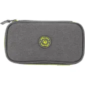 Herlitz beatBox ABC, Weiches Federmäppchen, Polyester, Grau, Gelb, Einfarbig, Reißverschluss, Pubertät